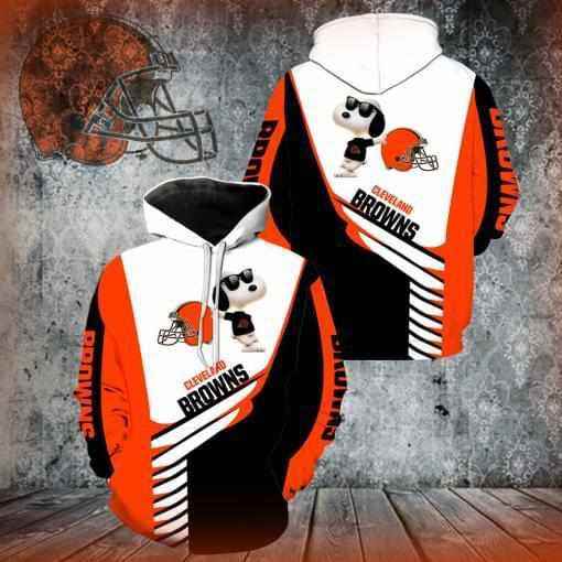 Cleveland Browns Snoopy Hoodie 3d