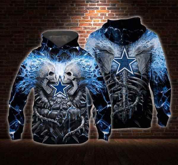 Dallas Cowboys Skeleton Hoodie 3d