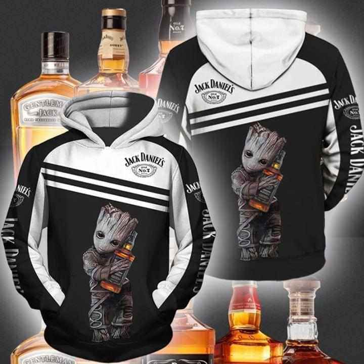 Groot Jack Daniels Hoodie 3d