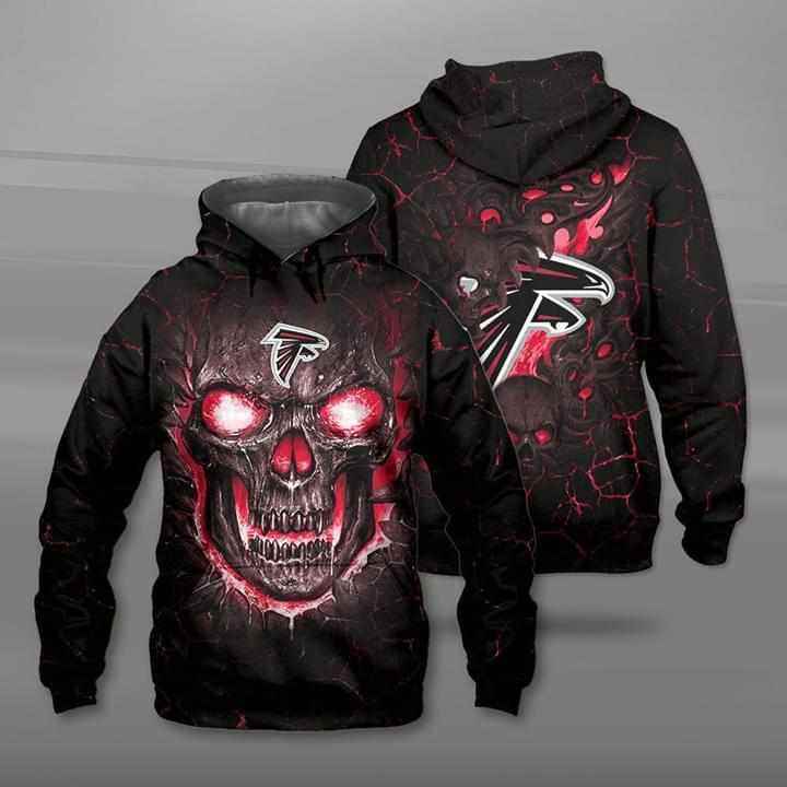 Lava Skull Atlanta Falcons Hoodie 3d