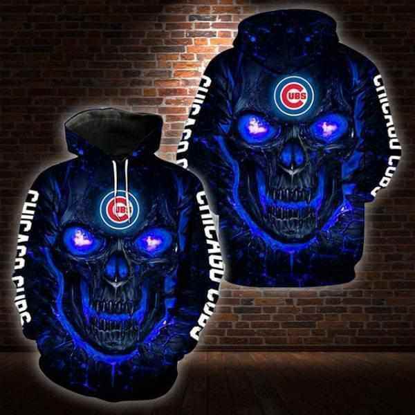 Lava Skull Chicago Cubs Hoodie 3d