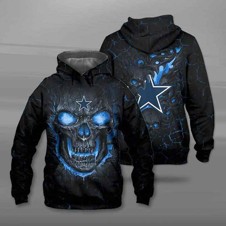 Lava Skull Dallas Cowboys Hoodie 3d