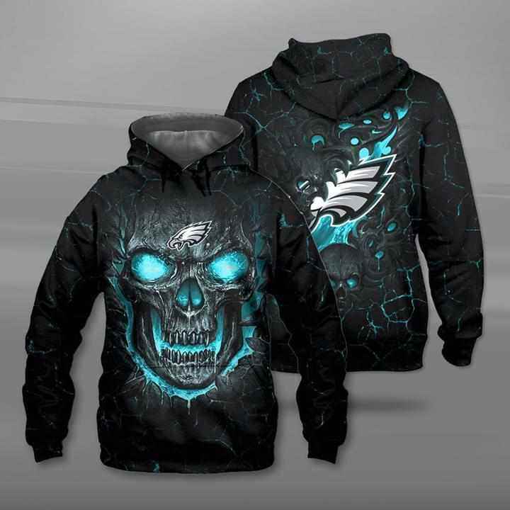 Lava Skull Philadelphia Eagles Hoodie 3d