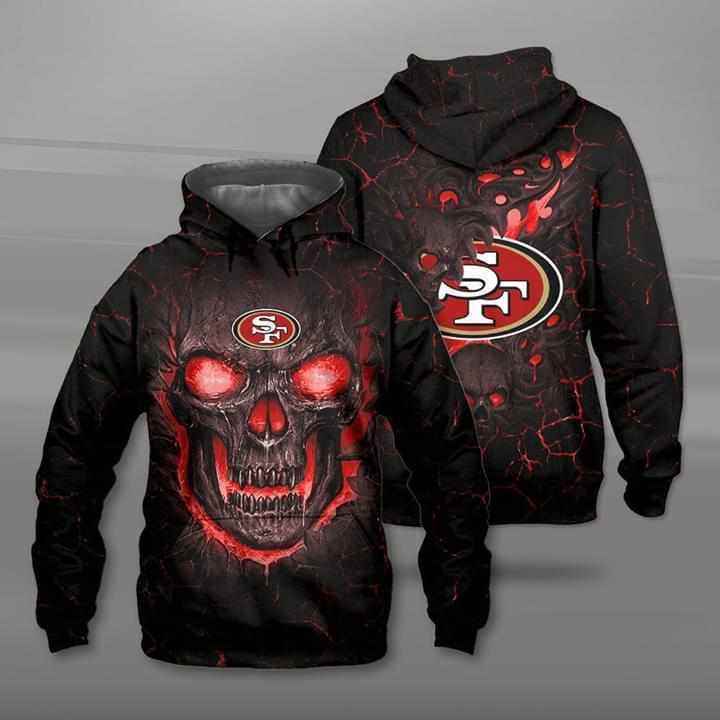 Lava Skull San Francisco 49ers Hoodie 3d