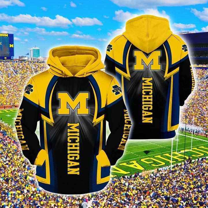 Michigan Wolverines Ncaa For Wolverines Fan Hoodie 3d