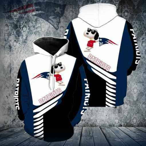 New England Patriots Snoopy Hoodie 3d