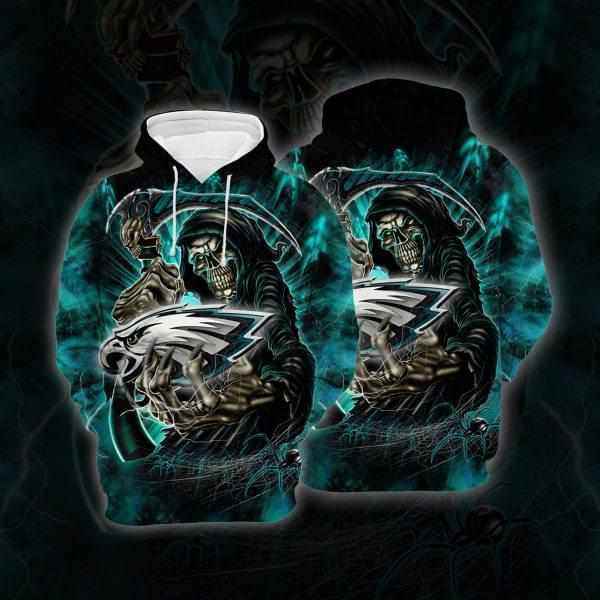 Philadelphia Eagles Life Reaper Hoodie 3d