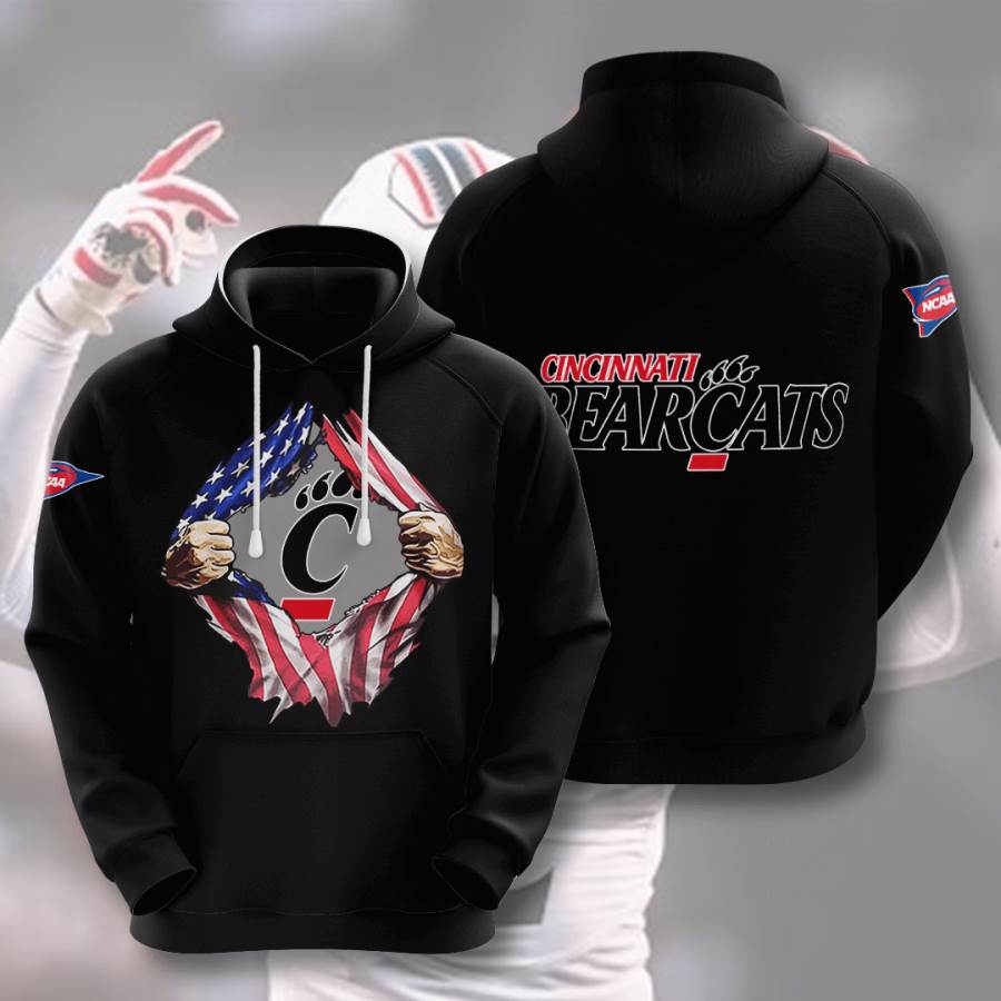 Sports American Football Ncaaf Cincinnati Bearcats Usa 16 3d Hoodie