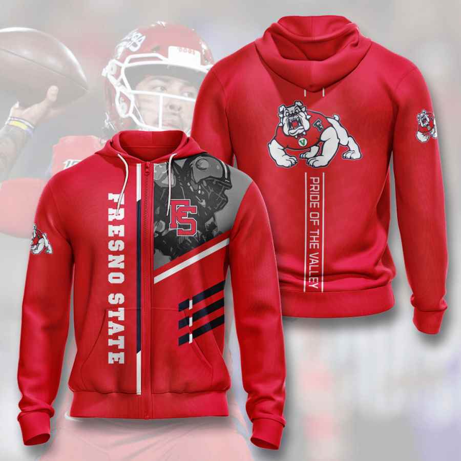 Sports American Football Ncaaf Fresno State Bulldogs Usa 157 3d Hoodie