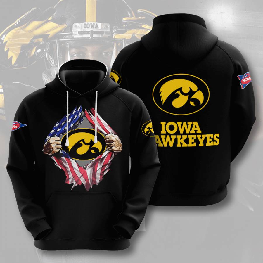 Sports American Football Ncaaf Iowa Hawkeyes Usa 175 3d Hoodie