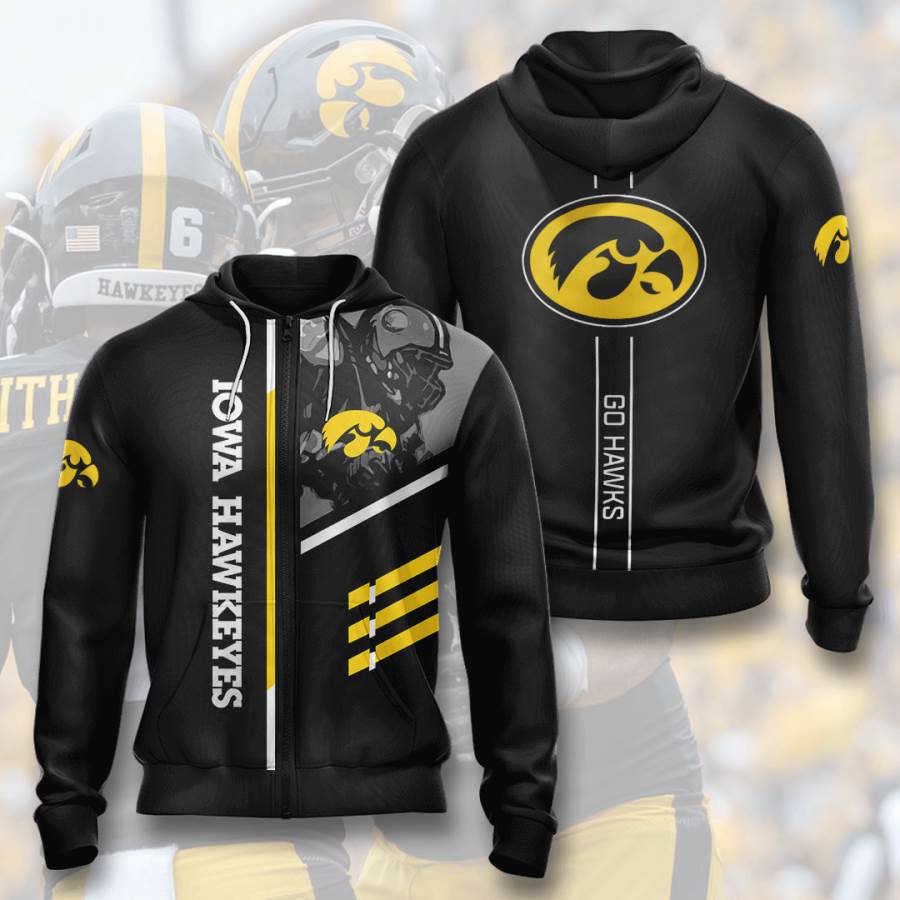 Sports American Football Ncaaf Iowa Hawkeyes Usa 177 3d Hoodie