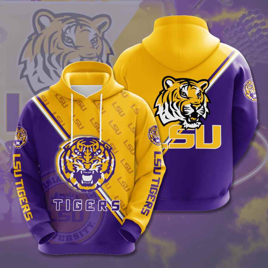 Sports American Football Ncaaf Lsu Tigers Usa 1110 3d Hoodie