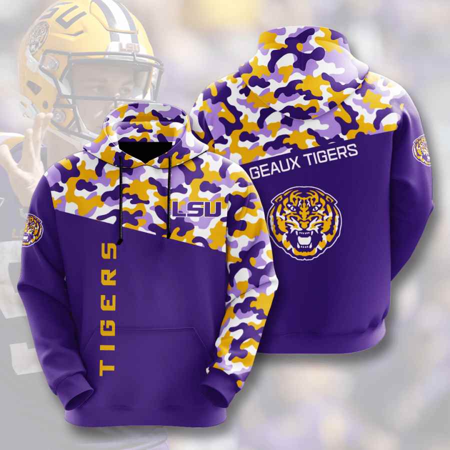 Sports American Football Ncaaf Lsu Tigers Usa 200 3d Hoodie