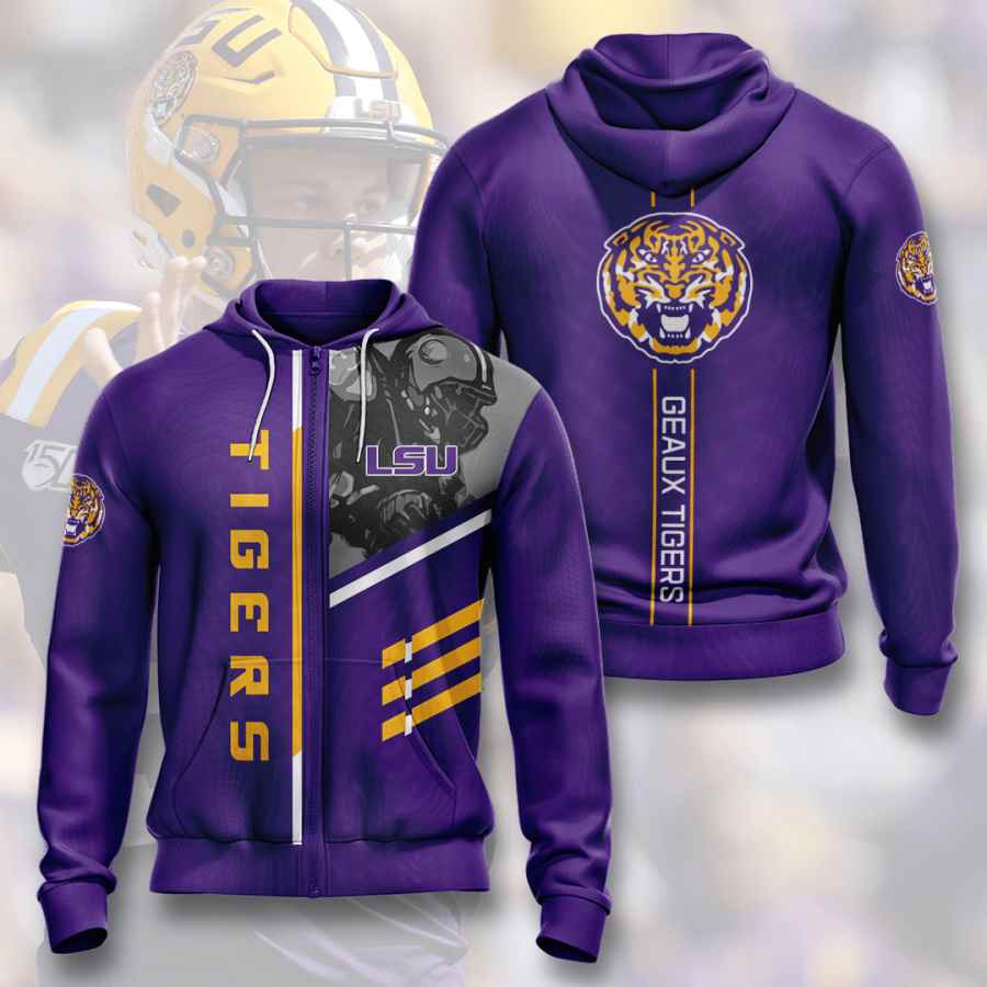 Sports American Football Ncaaf Lsu Tigers Usa 202 3d Hoodie