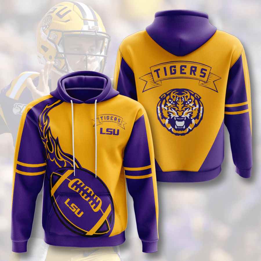 Sports American Football Ncaaf Lsu Tigers Usa 533 3d Hoodie