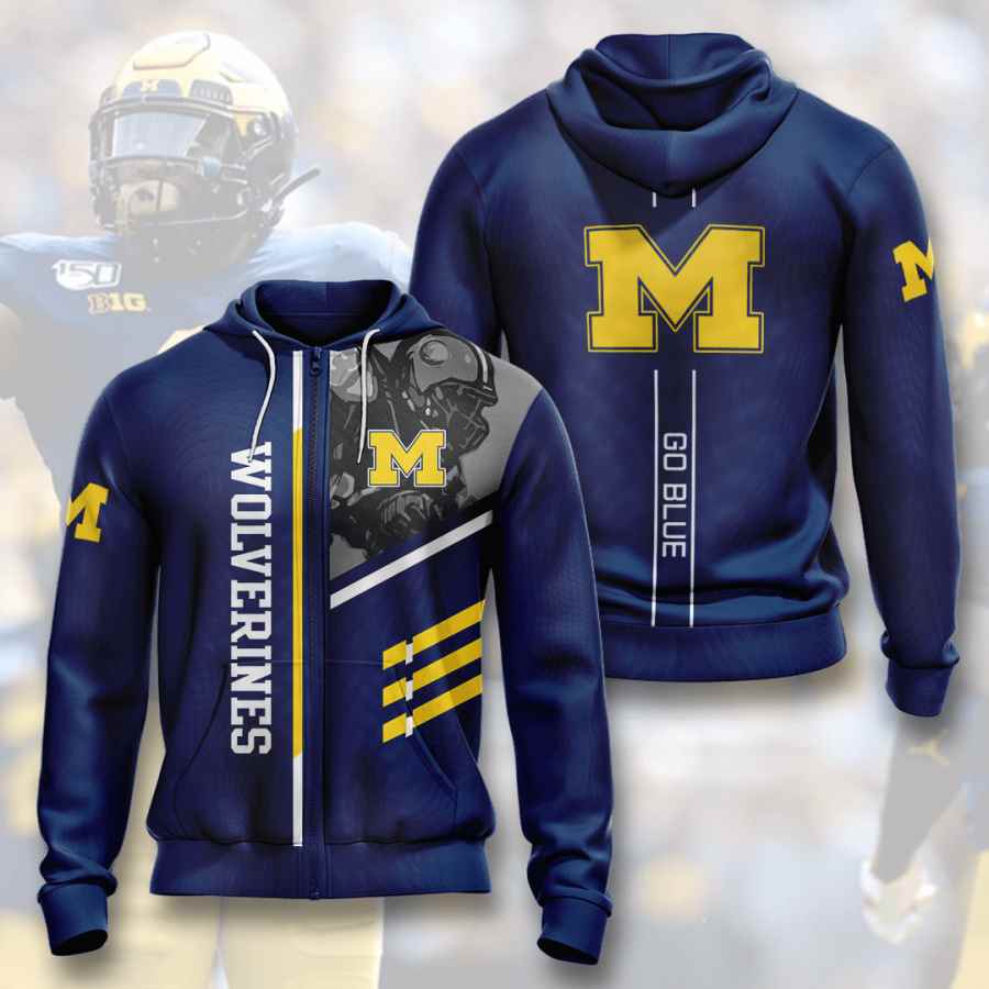 Sports American Football Ncaaf Michigan Wolverines Usa 210 3d Hoodie