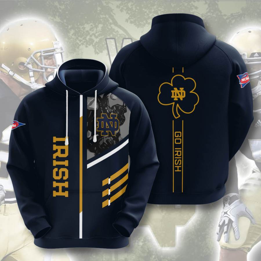 Sports American Football Ncaaf Notre Dame Fighting Irish Usa 55 3d Hoodie