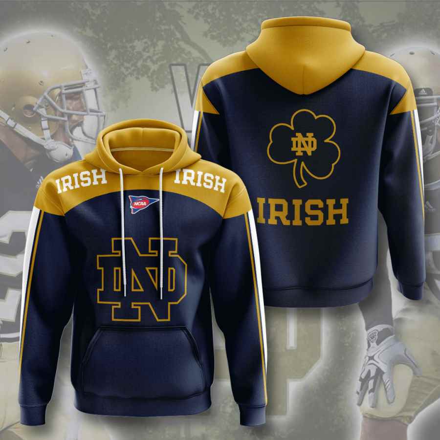 Sports American Football Ncaaf Notre Dame Fighting Irish Usa 262 3d Hoodie