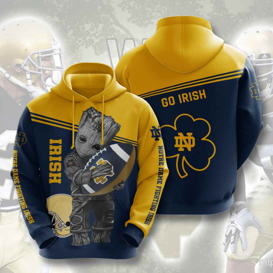 Sports American Football Ncaaf Notre Dame Fighting Irish Usa 591 3d Hoodie