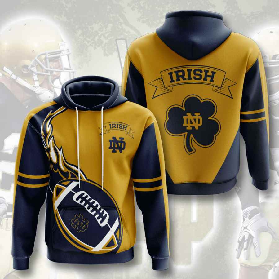 Sports American Football Ncaaf Notre Dame Fighting Irish Usa 595 3d Hoodie