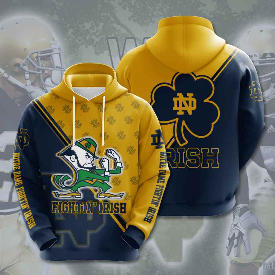 Sports American Football Ncaaf Notre Dame Fighting Irish Usa 1169 3d Hoodie