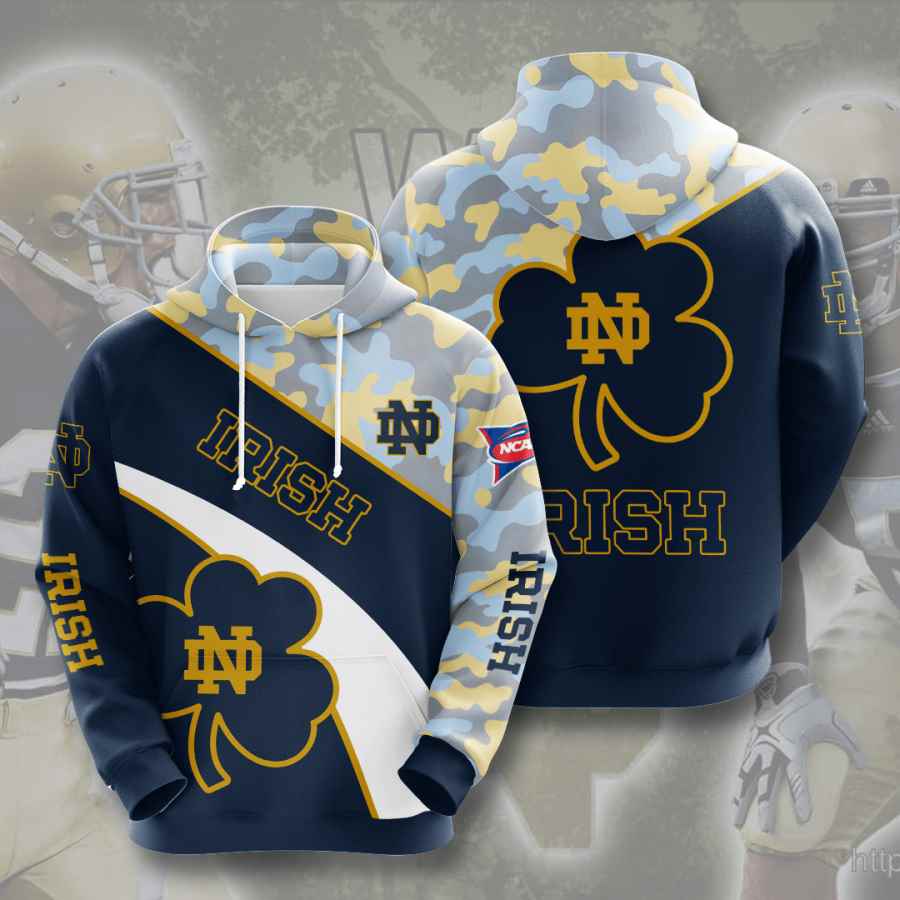 Sports American Football Ncaaf Notre Dame Fighting Irish Usa 594 3d Hoodie