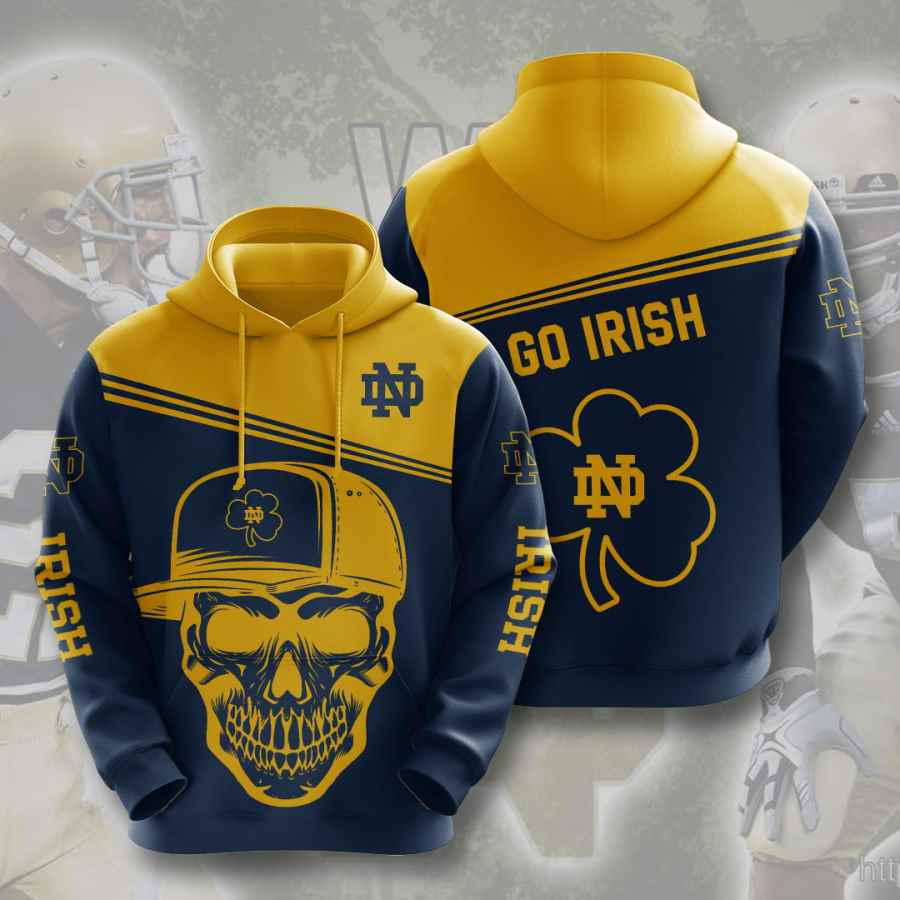 Sports American Football Ncaaf Notre Dame Fighting Irish Usa 593 3d Hoodie