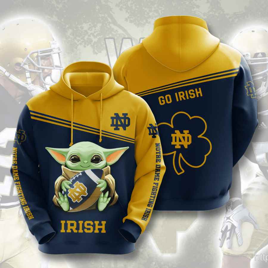 Sports American Football Ncaaf Notre Dame Fighting Irish Usa 592 3d Hoodie