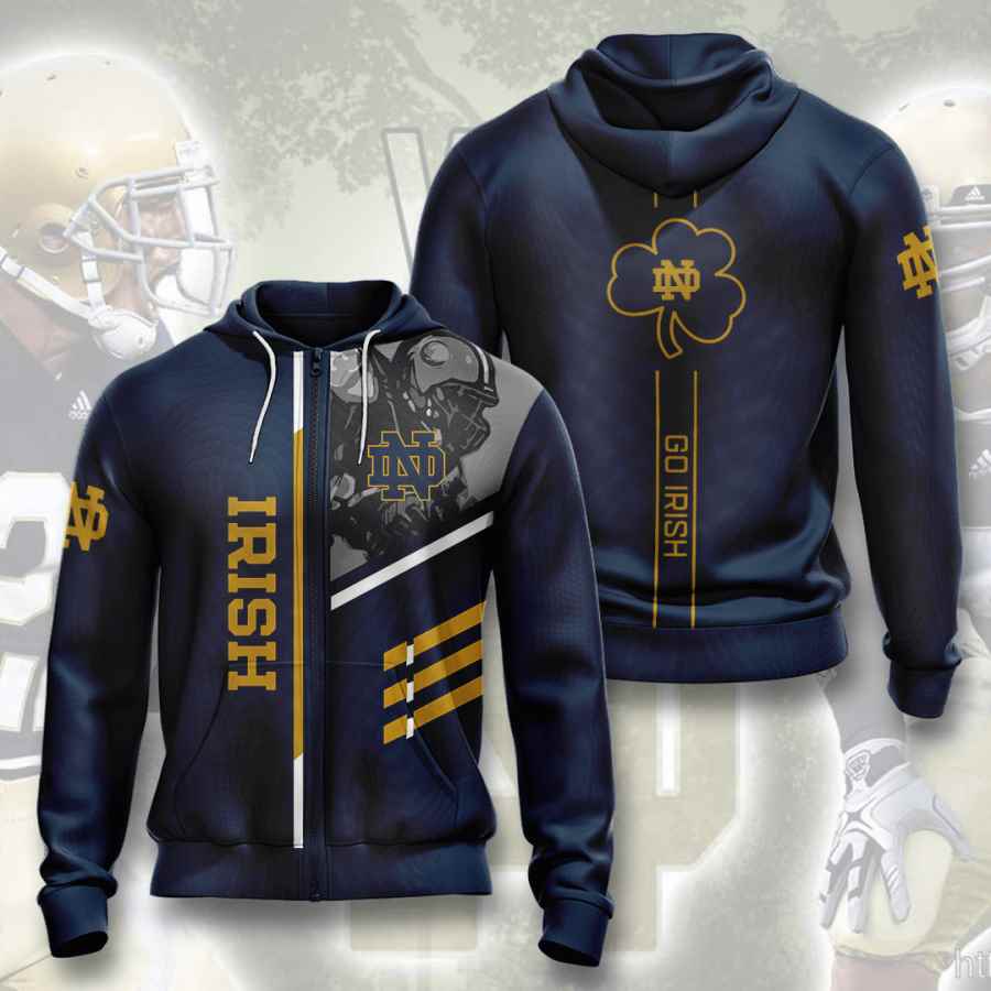 Sports American Football Ncaaf Notre Dame Fighting Irish Usa 265 3d Hoodie