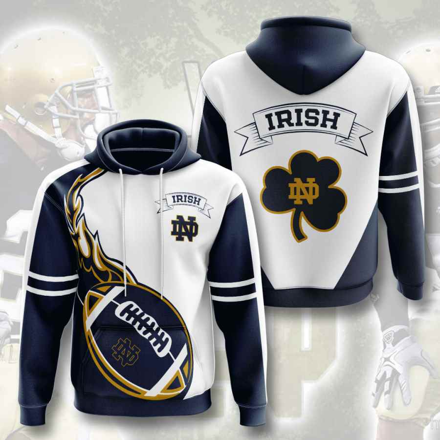 Sports American Football Ncaaf Notre Dame Fighting Irish Usa 596 3d Hoodie