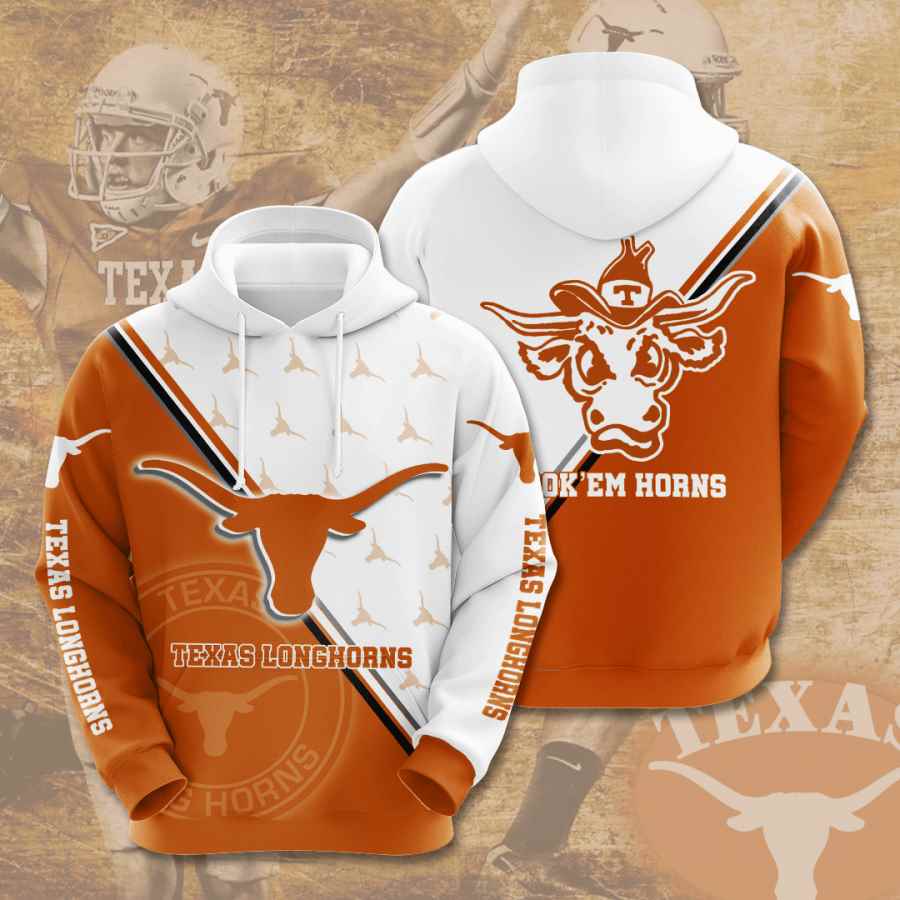 Sports American Football Ncaaf Texas Longhorns Usa 1242 3d Hoodie