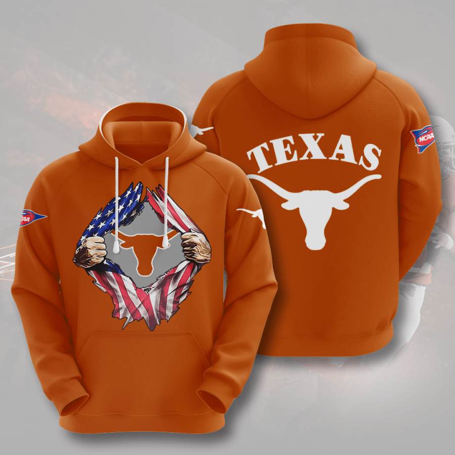 Sports American Football Ncaaf Texas Longhorns Usa 332 3d Hoodie