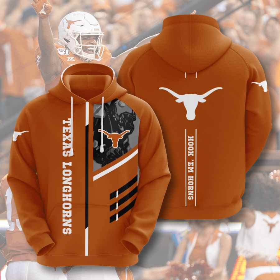 Sports American Football Ncaaf Texas Longhorns Usa 333 3d Hoodie