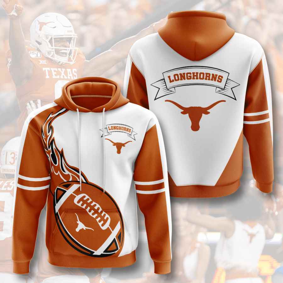 Sports American Football Ncaaf Texas Longhorns Usa 671 3d Hoodie