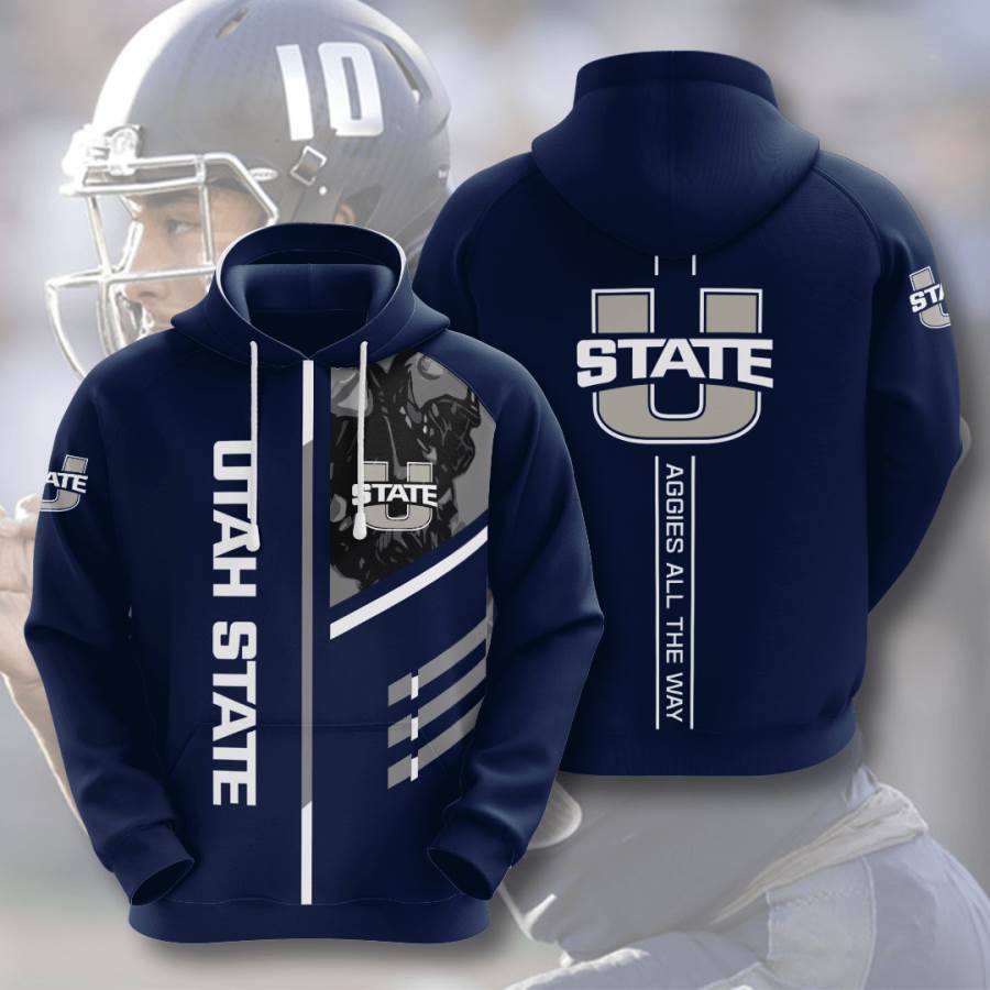 Sports American Football Ncaaf Utah State Aggies Usa 340 3d Hoodie