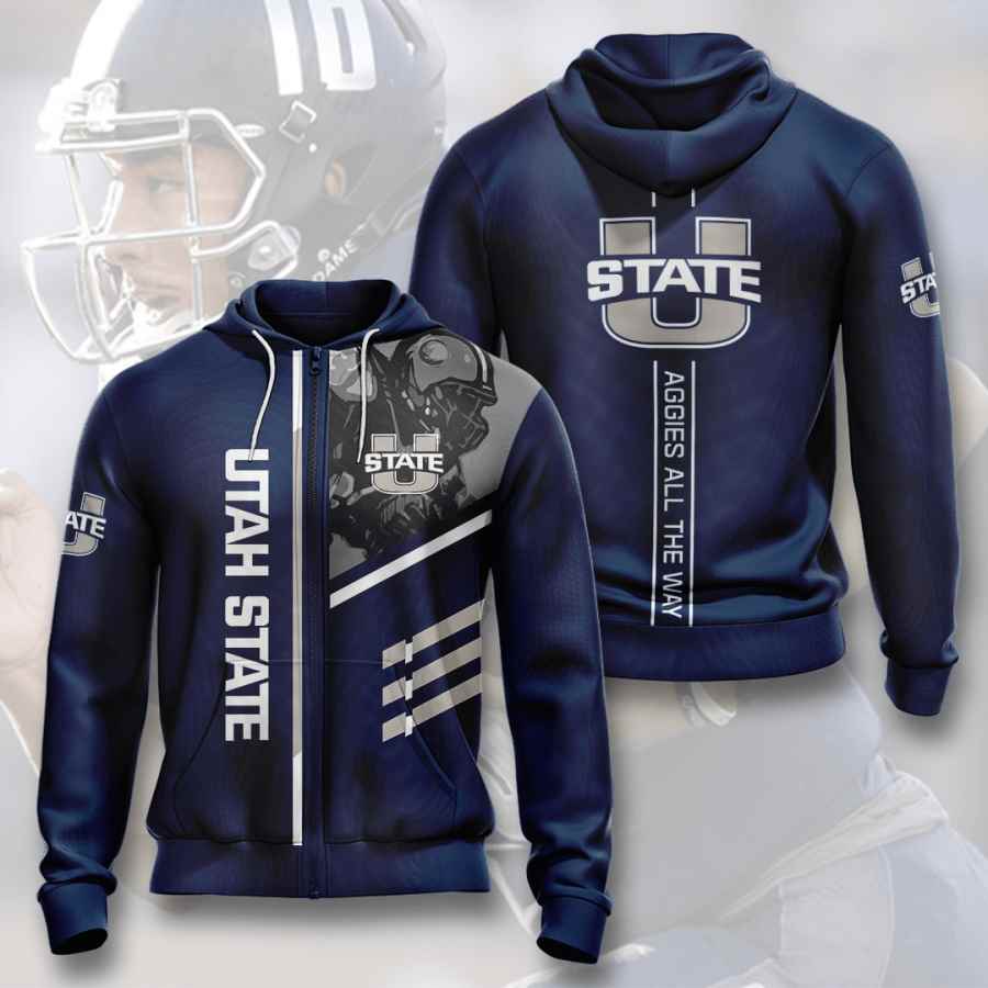 Sports American Football Ncaaf Utah State Aggies Usa 341 3d Hoodie