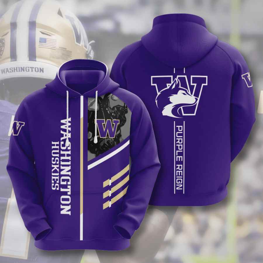 Sports American Football Ncaaf Washington Huskies Usa 346 3d Hoodie