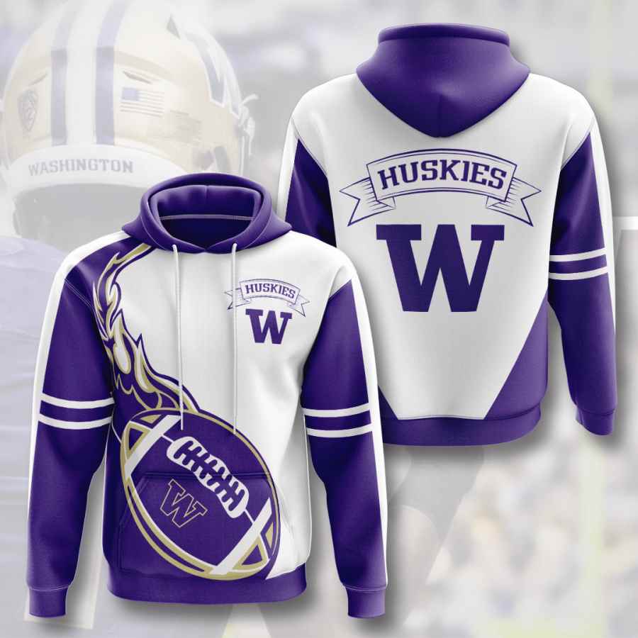 Sports American Football Ncaaf Washington Huskies Usa 682 3d Hoodie