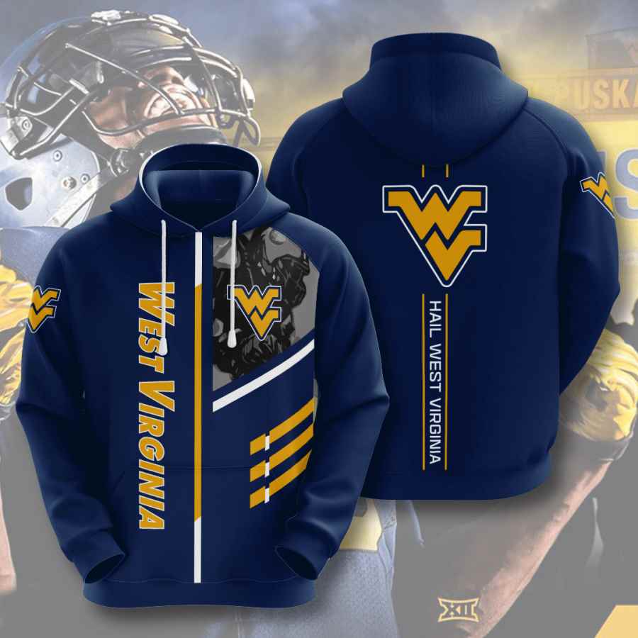 Sports American Football Ncaaf West Virginia Mountaineers Usa 358 3d Hoodie