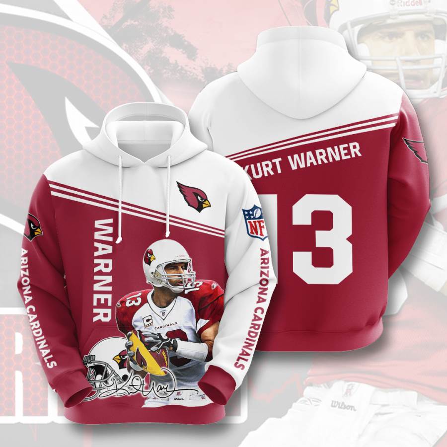 Sports American Football Nfl Arizona Cardinals Kurt Warner Usa 368 3d Hoodie