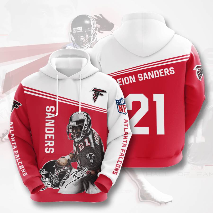 Sports American Football Nfl Atlanta Falcons Deion Sanders Usa 383 3d Hoodie