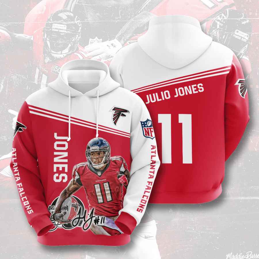 Sports American Football Nfl Atlanta Falcons Julio Jones Usa 385 3d Hoodie