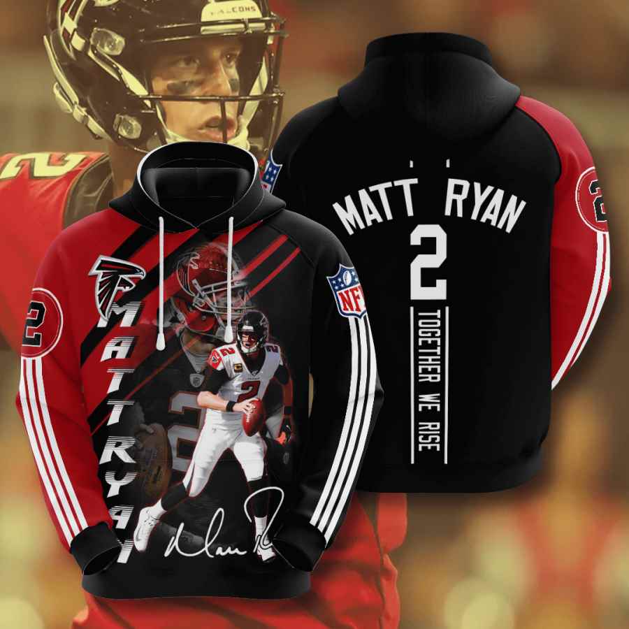 Sports American Football Nfl Atlanta Falcons Matt Ryan Usa 952 3d Hoodie