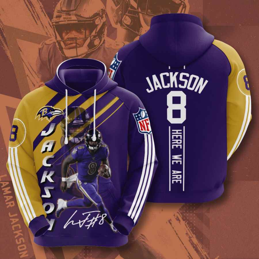 Sports American Football Nfl Baltimore Ravens Lamar Jackson Usa 955 3d Hoodie