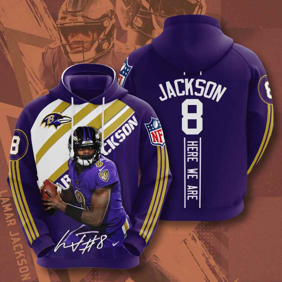 Sports American Football Nfl Baltimore Ravens Lamar Jackson Usa 1081 3d Hoodie