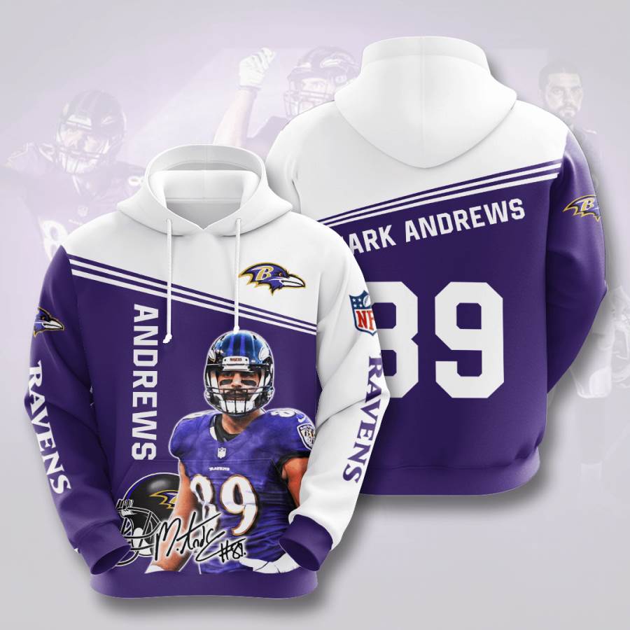 Sports American Football Nfl Baltimore Ravens Mark Andrews Usa 398 3d Hoodie