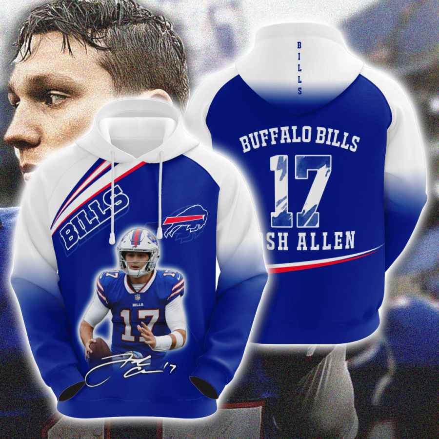 Sports American Football Nfl Buffalo Bills Josh Allen Usa 1067 3d Hoodie