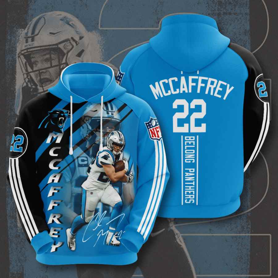 Sports American Football Nfl Carolina Panthers Christian Mccaffrey Usa 968 3d Hoodie