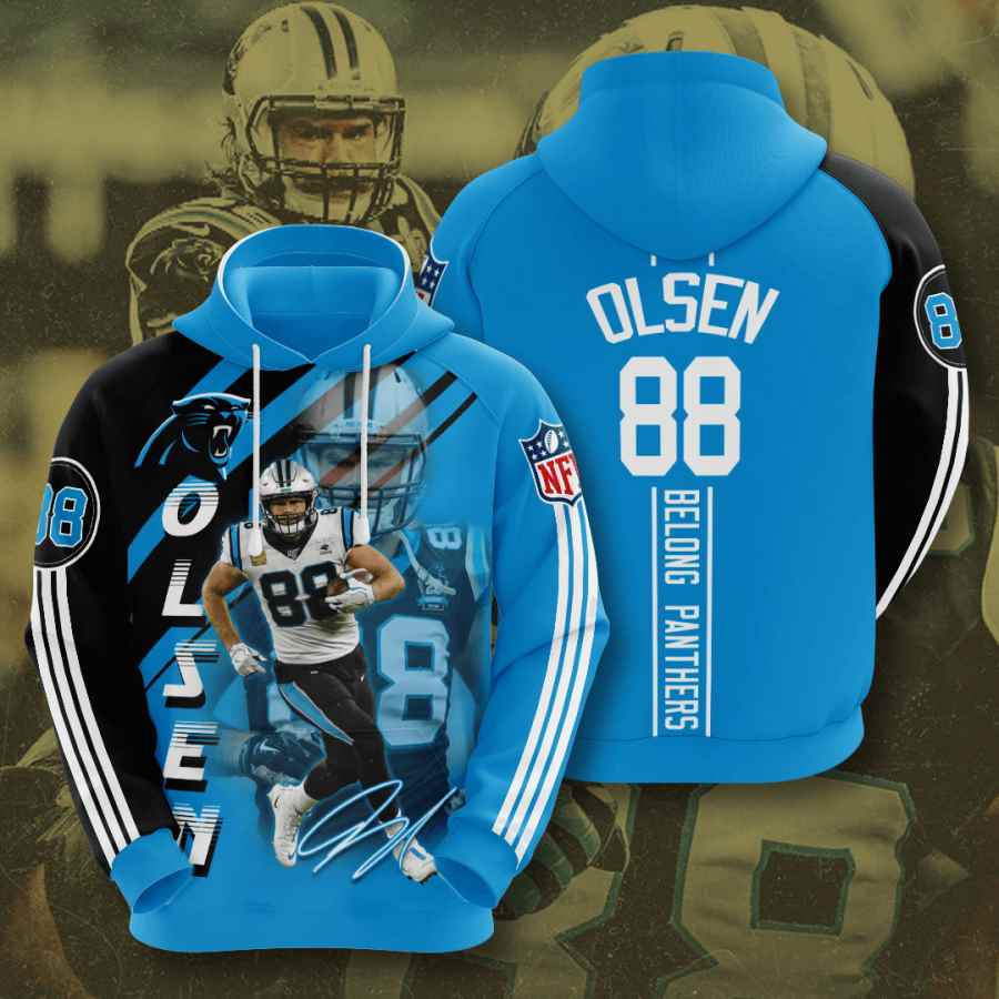 Sports American Football Nfl Carolina Panthers Greg Olsen Usa 970 3d Hoodie