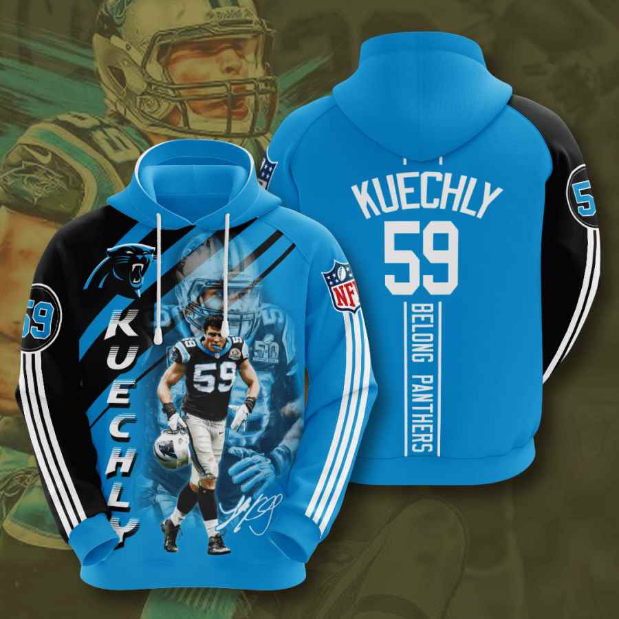 Sports American Football Nfl Carolina Panthers Luke Kuechly Usa 969 3d Hoodie